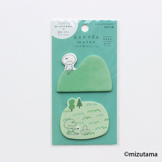 Die Cut Notes-Green Forest