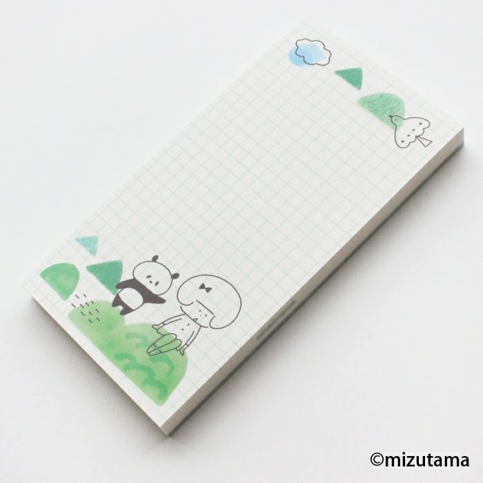Ultra-thin Notepad- Green bear pattern