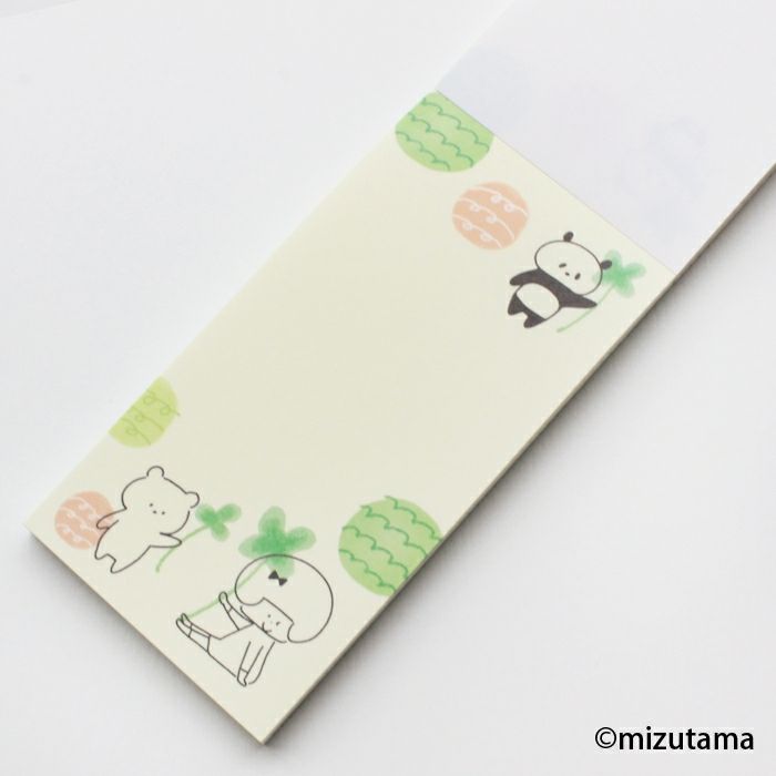 Ultra-thin Notepad- Green bear pattern