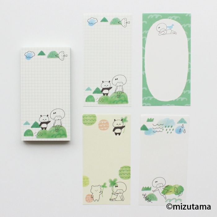Ultra-thin Notepad- Green bear pattern